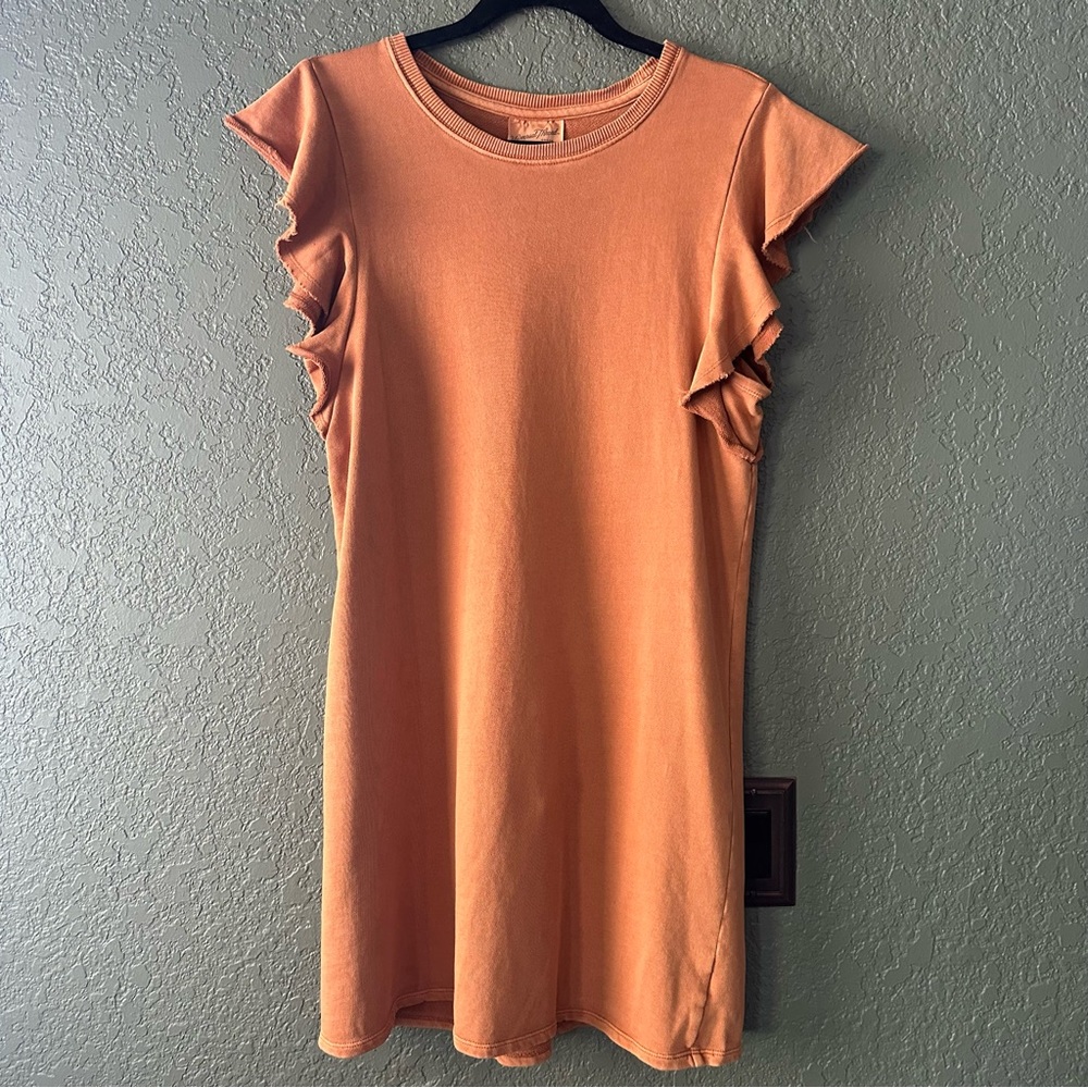 Burnt orange sweater dress